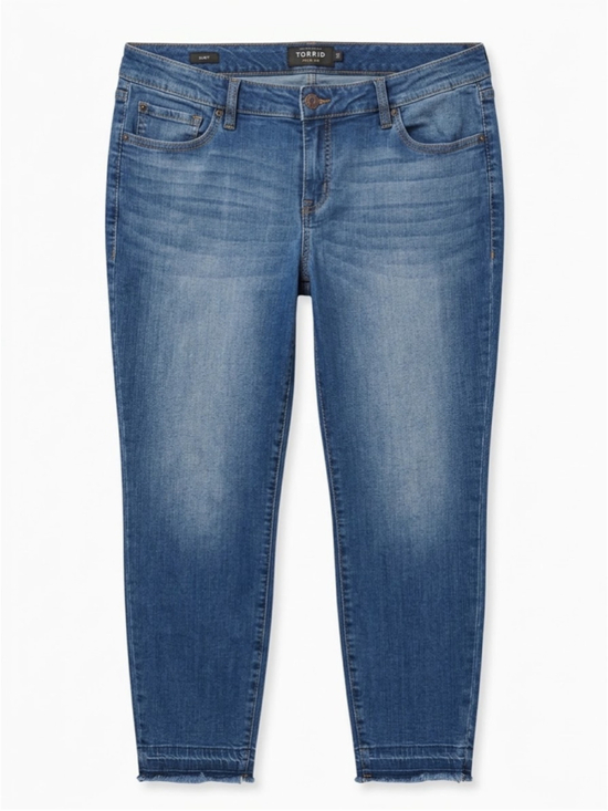 Torrid Denim - Torrid Bombshell Skinny Jeans High Rise Stretch Frayed Raw Hem Denim Plus 20